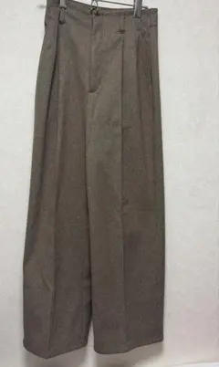 ワイドパンツ ブラウン