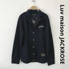Luv maison JACKROSE 襟付きロゴカーディガン