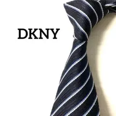DKNYダナキャランニューヨーク ネクタイ　ストライプ　ブラック系のサムネイル