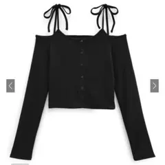 ショルダーリボンオフショルテレコリブトップス[dk1263] GRL グレイル