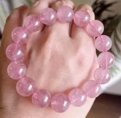 【天然石】ストロベリークォーツ ブレスレット（番号A1361）