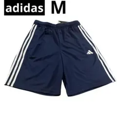 【新品】adidasサッカーハーフパンツネイビーＭタグ付きのサムネイル