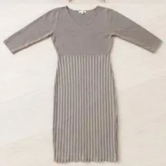 rienda ストライプニットワンピース M