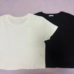 半袖Tシャツ 2枚セット ホワイト ブラック XLのサムネイル