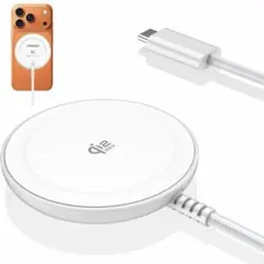ワイヤレス充電器 置き型充電器 Type-CポートQi2認証 Mag-Safe