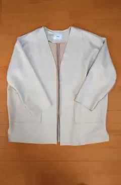 Discoat ノーカラー ジャケット FREE SIZE　フェイクスエード