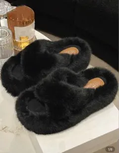 ファー スリッパ レディース