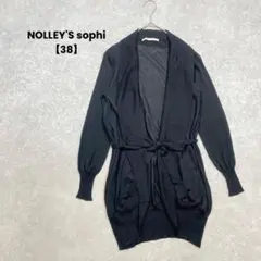 ノーリーズソフィー/ロングカーデ/38/黒/テンセル/綺麗め/オフィス/日本製のサムネイル