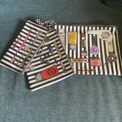 Henri Bendel ストライプポーチ セットのサムネイル