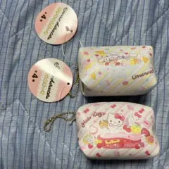 サンリオキャラクターズ キャラメルポーチ ハローキティ　シナモンロールセット