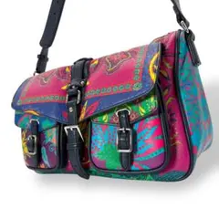 Desigual ショルダーバッグ カラフル エスニック柄 2ポケットのサムネイル