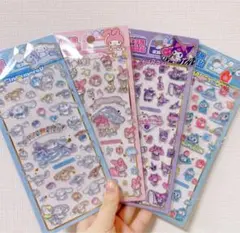 【正規品】可愛いサンリオ　3D立体　ボンボンドロップシール　4枚セット