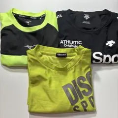 【3点セット】ミズノ・デサント・ディスカス スポーツTシャツ まとめ売り