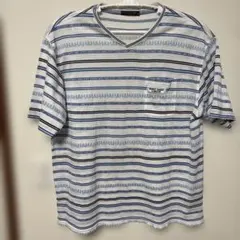 【未使用に近い】HARDY AMIES LLサイズ　綿100%デザインシャツのサムネイル
