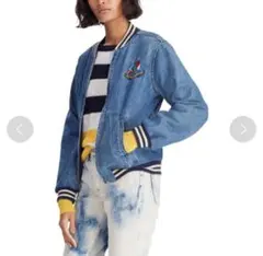 ポロラルフローレン デニム ボンバージャケット POLOロゴ S