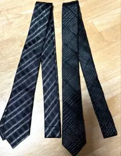 MALE & CO. ブラック ストライプ ネクタイ 2本セット