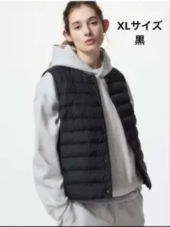 UNIQLO PUFFTECH ブラック ダウンベスト XL黒ブラック
