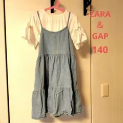 ZARAトップス & GAPワンピース　 セット　140