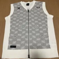 OAKLEY ジップアップベスト XLホワイト/グレー