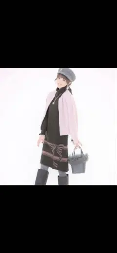 アンドラブ♥️新作★新品★褒められリボンジャガードニットワンピース