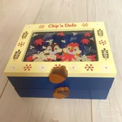 チップとデール 木製小物入れ 引き出し付き