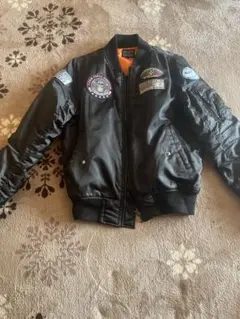 MA-1 フライトジャケット ミリタリー ネイビー 短丈 Y2K グランジ