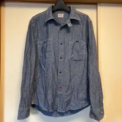 EDWIN デニムブルー 長袖シャツ MEDIUM