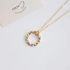 シンプルデザインリングのネックレス＊ハンドメイド