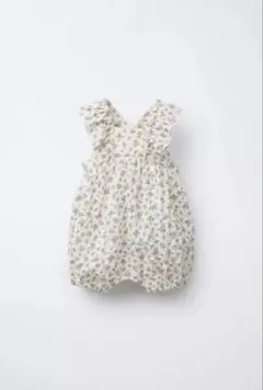 ZARA FLORAL PRINT JUMPSUIT ベビー ロンパースのサムネイル