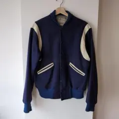 50s Vintage General Sports スタジャン ネイビー