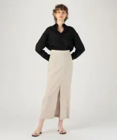 新品☆Edition リネンコットン ペンシルスカート 36 トゥモローランドのサムネイル