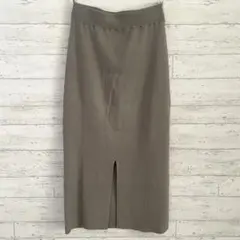 ビューティーアンドユース タイト スカート 【S】 ニット フロント スリット