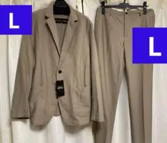 新品未使用　AOKI アオキ　洗えるストレッチ　 パジャマスーツ　ベージュL