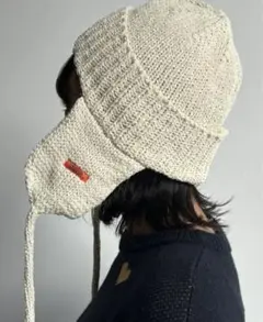 UNIVERSAL OVERALL CPCM イヤーニットキャップ　アイボリー
