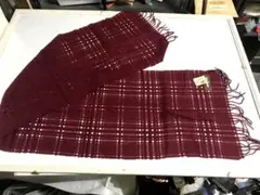 イタリア製　ウール100% マフラー　サイズ約37X 160cm ★そ735