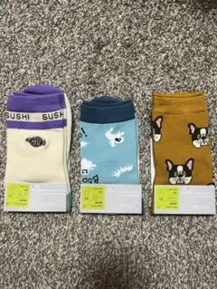 【新品/未使用品】BREEZE デザイン靴下3足セット　19-21cm