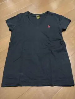 Polo Ralph Lauren ブラック Vネック Tシャツ 160/84A