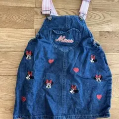 ミニーマウス刺繍デニムワンピース 95cm