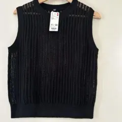 ユニクロ　クールネックショートセーター　ノースリーブ　L 新品未使用