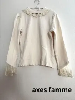 限定お値下げアクシーズファム バラモチーフカットPO M 袖パールレース