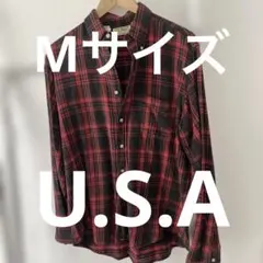 L.L.Bean 赤黒チェックネルシャツ M