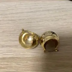 ピアス　ゴールド　大ぶり　大きめ　丸　球体　玉　ボール