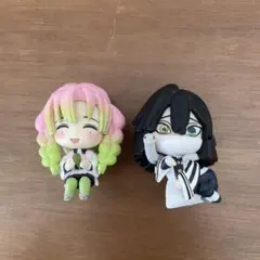 鬼滅の刃 ちょこっとひっかけフィギュアぷち 伊黒小芭内 甘露寺蜜璃 セット