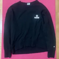 converse スウェット トレーナー 黒　プリント