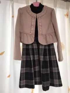 値下げ　組曲入学式、卒業式ジャケットワンピースセット L120～130