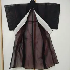 《超美品》夏着物 紗 正絹 昭和レトロ お誂え 風通紗のサムネイル