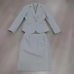 ESPRITMUR ストライプスーツ 2点セット ライトグレー 9号