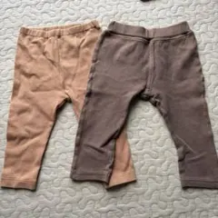 ユニクロ　西松屋　レギンス　ブラウン　80