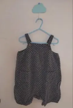 SHIPS ネイビー ドット柄ロンパース90cm