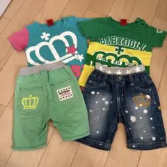 ⭐︎まとめ売り⭐︎80、90サイズBABYDOLL Tシャツ ショートパンツセット夏